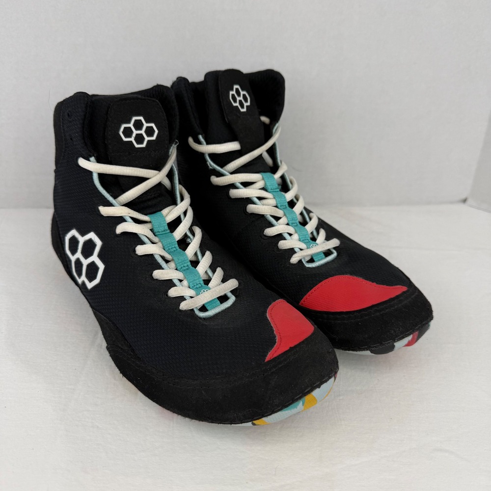 RUDIS Colt 2.0 Wrestling Shoes Mens 12 Black Red Teal Camo Sole RUDNC1000-TBX-12